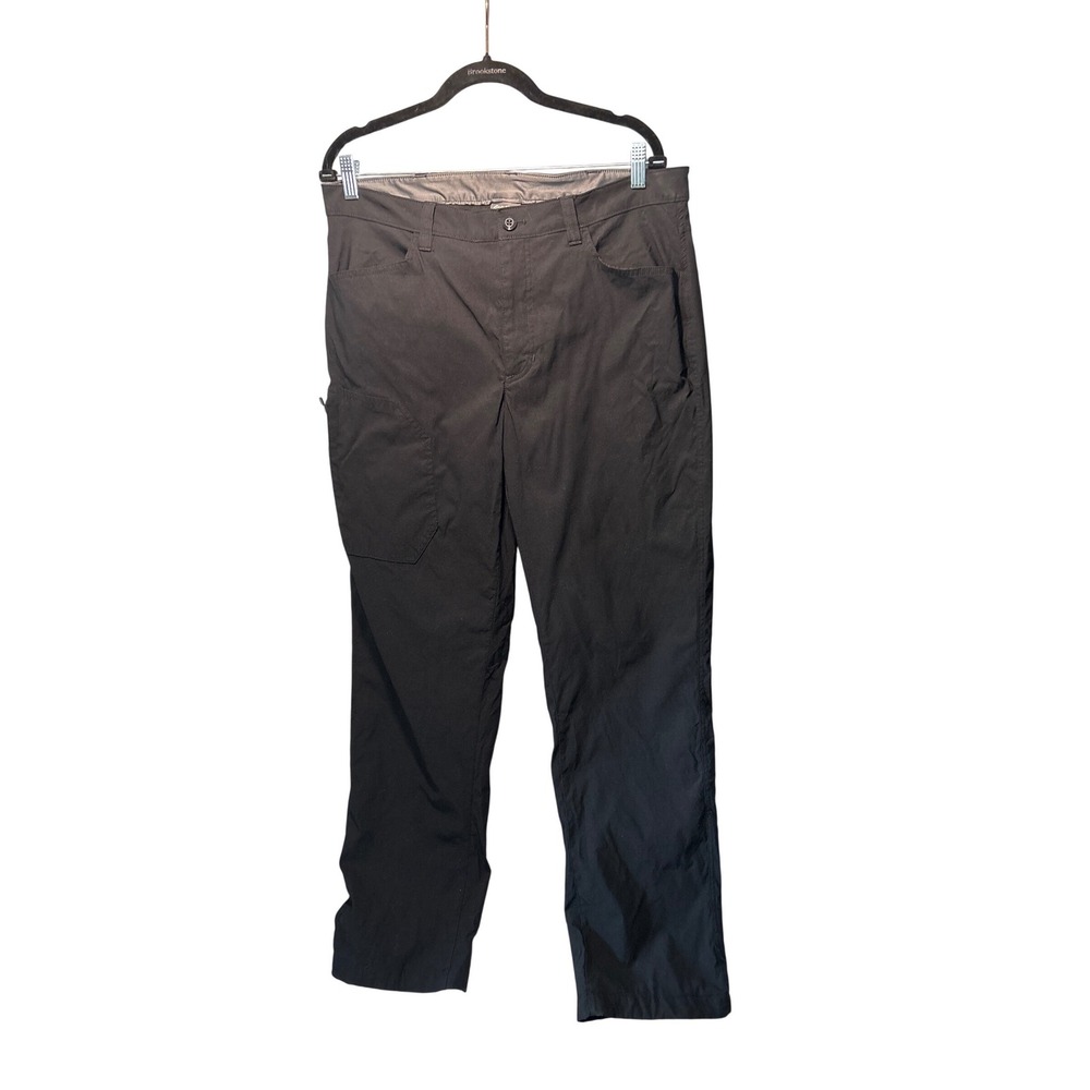 Eddie Bauer Mens Fleece Lined Tech Pants Black 36x32 Insulated Hiking Cargo